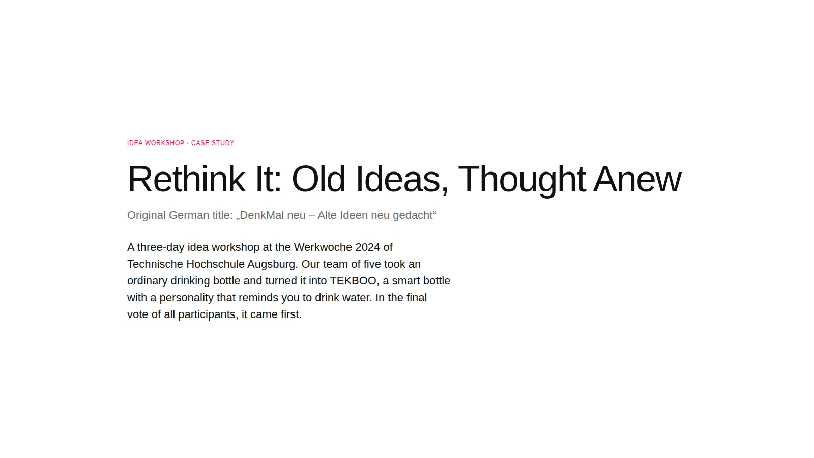 Rethink It