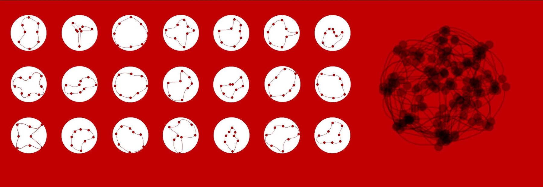 21 Radialdiagramme und ihre Überlagerung